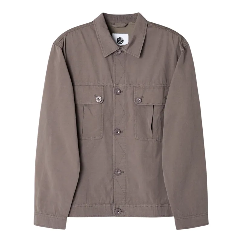 Pretty Green Bostall Solid Overshirt Grey