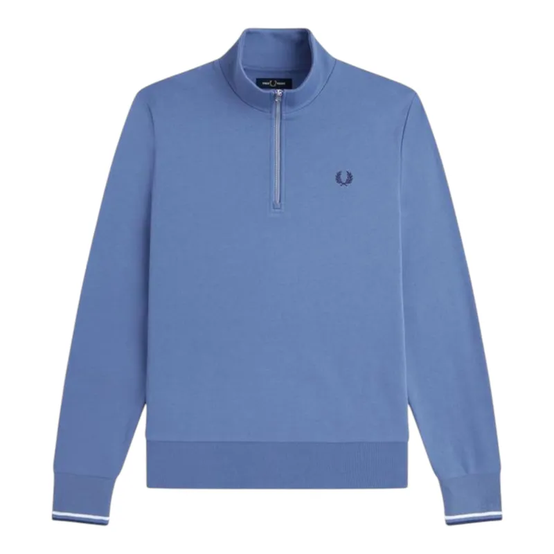 Fred Perry Half Zip Sweatshirt Airforce Blue