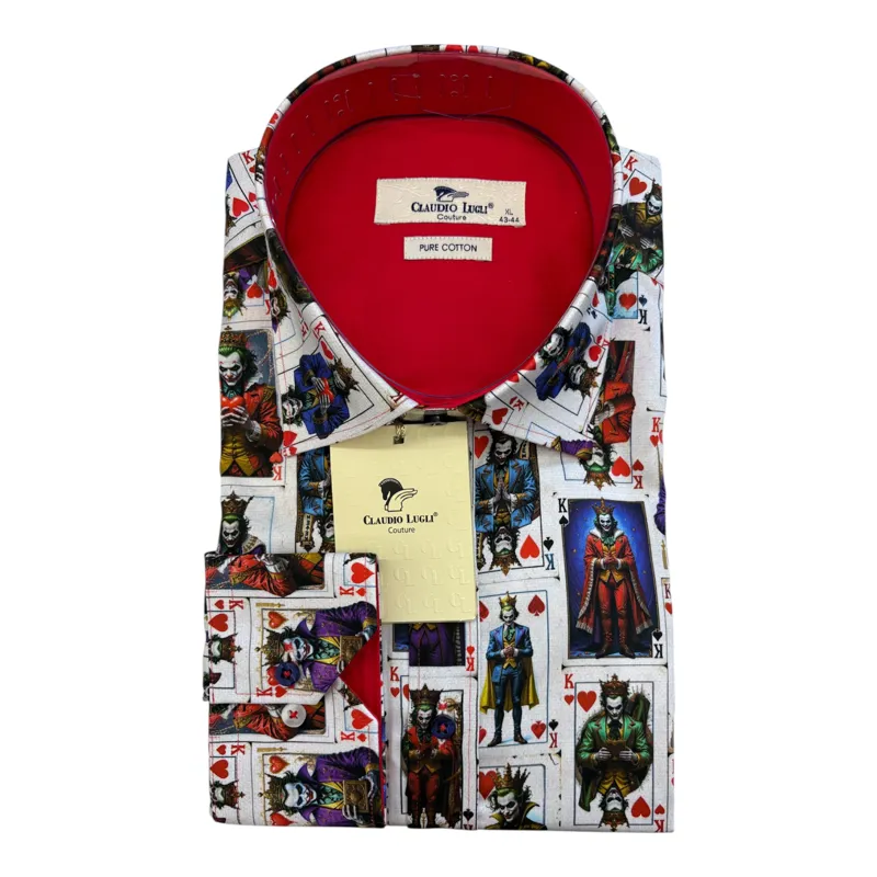 Claudio Lugli Villains Joker Deck Print  White