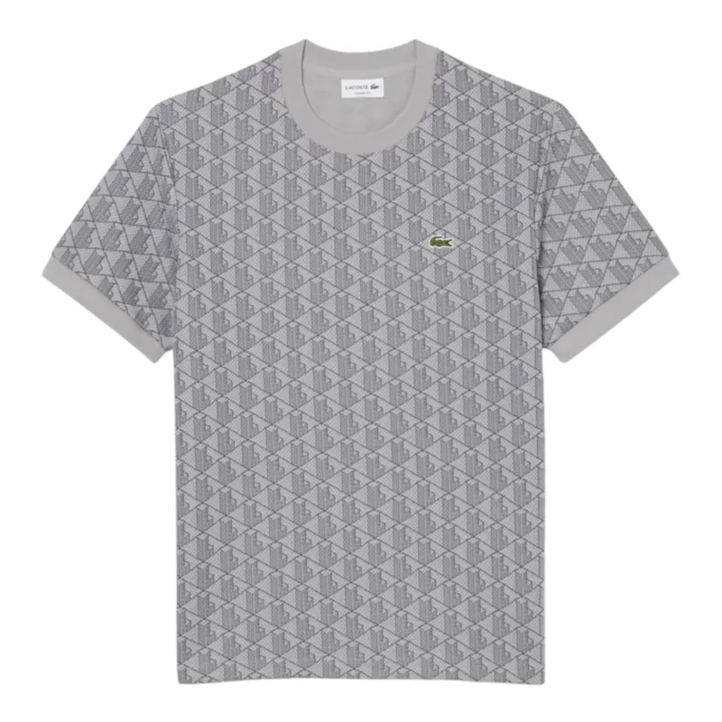 Lacoste Monogram Jacquard T-shirt Grey