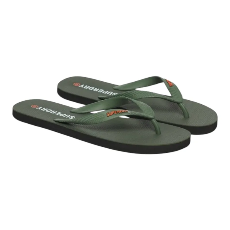 Superdry Core Essential Flip Flops Army Khaki