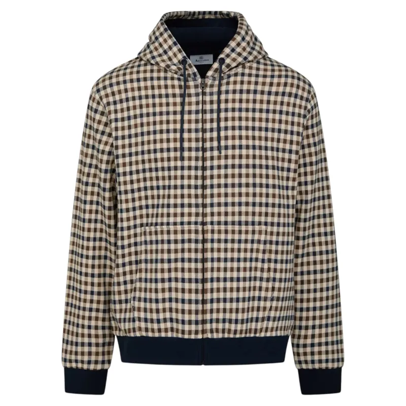 Aquascutum FZ Hoodie Club Check