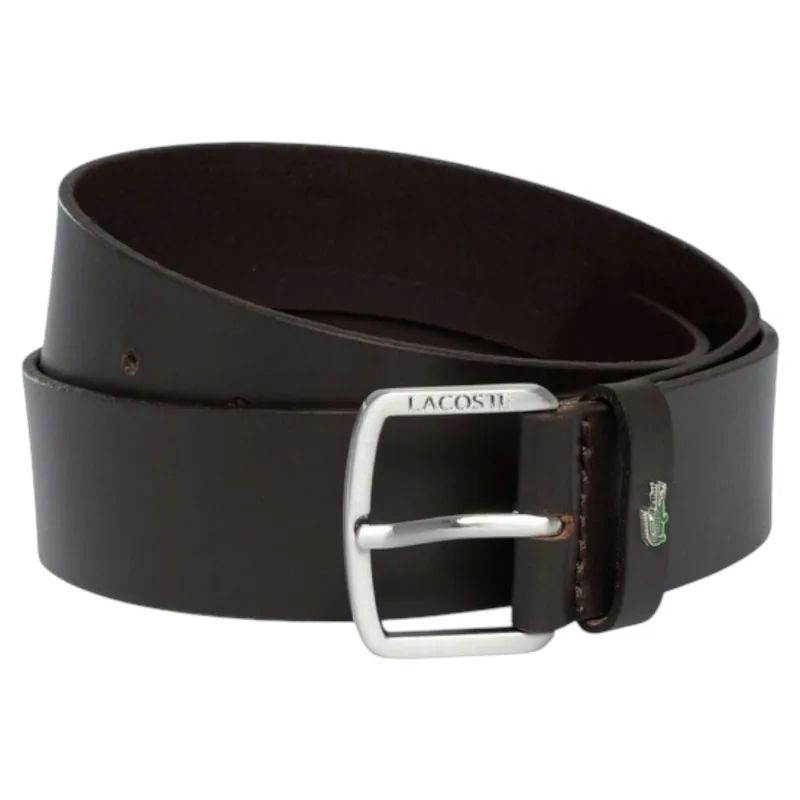 Lacoste Smooth Leather Belt Brown