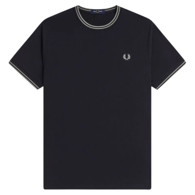 Fred Perry Twin Tipped T-shirt Navy / Seagrass