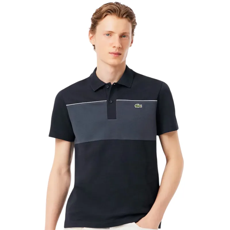Lacoste Colour Block Polo Shirt Black 