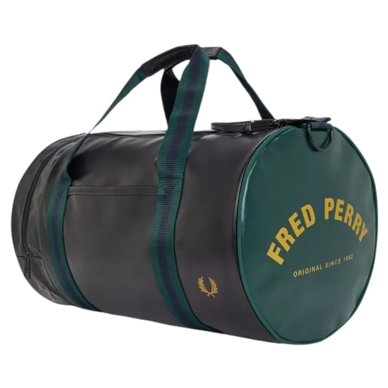 Fred Perry L7255-83A Classic Barrel Bag Navy/Grassroots