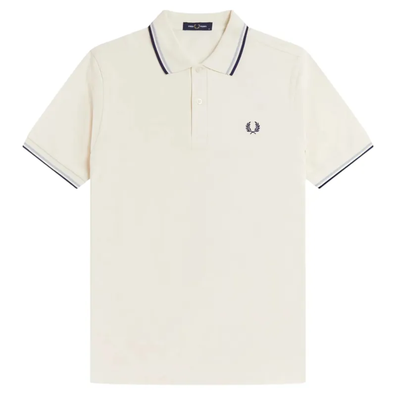 Fred Perry M3600-94B Polo T-shirt  Ecru / Blue / Navy