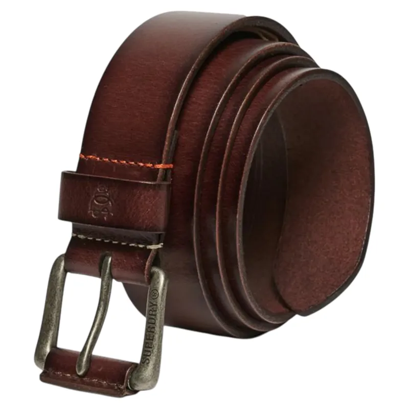 Superdry Classic Leather Belt Brown 