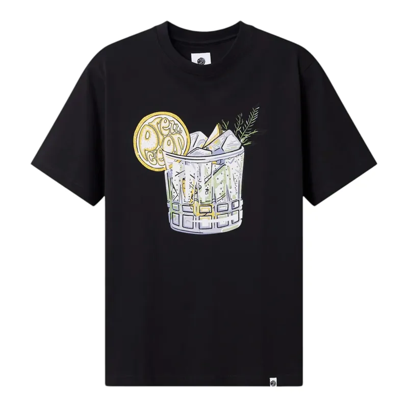 Pretty Green Gin and Tonic T Shirt Black
