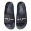 Fred Perry Mens Branded Slides Navy