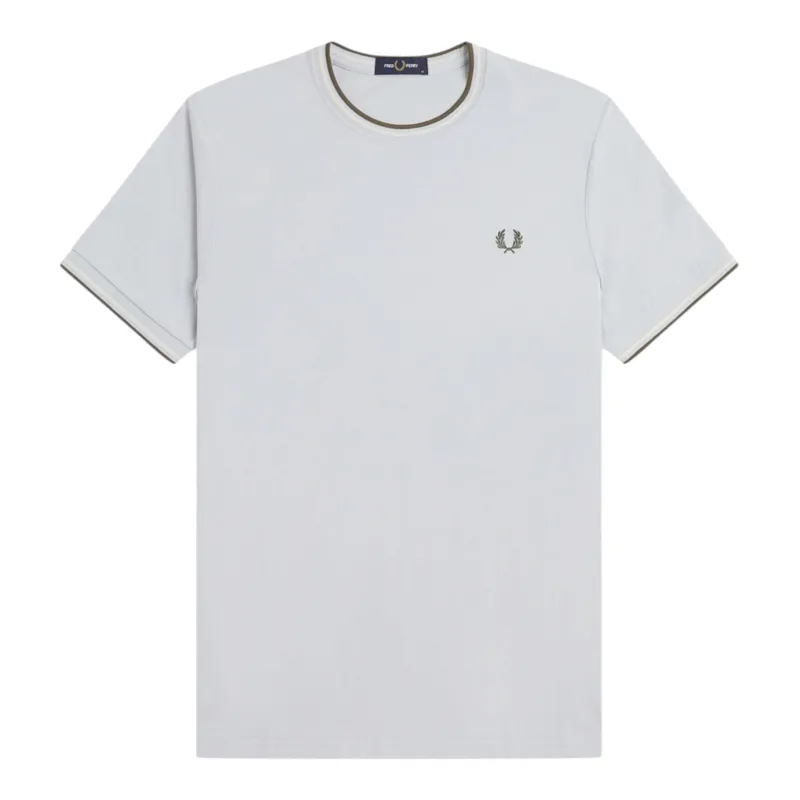 Fred Perry Twin Tipped T-shirt Dsky Blue / Ecru / Blue
