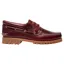 Timberland Authentic 3-Eye Lug Handsewn Boat Shoe Burgundy