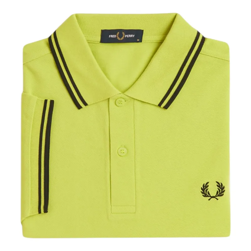 Fred Perry M3600-84B Polo T-shirt Citron / Black / Black