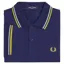 Fred Perry M3600-83B Polo T-shirt French Navy / Dusky Blue / Citron