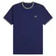 Fred Perry Twin Tipped T-Shirt French Navy / Dusky Blue / Citron