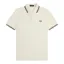 Fred Perry M3600-75C Polo T-shirt Ecru / Brandy / Night Green