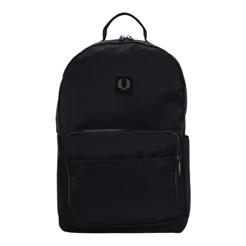 Fred Perry Crinkle Nylon Backpack Black