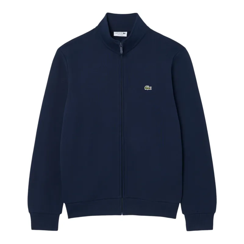 Lacoste Zipped Fleece Sweatshirt Midnight Blue
