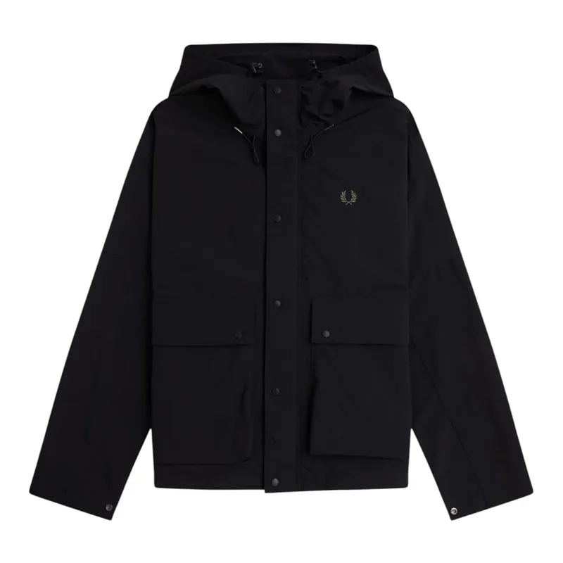 Fred Perry Cropped Ripstop Parka Black