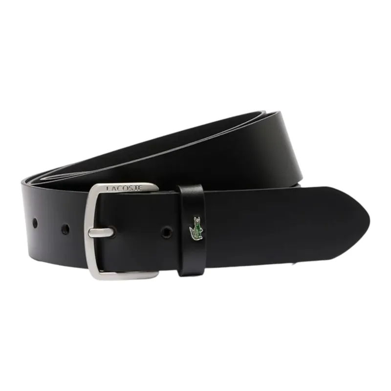 Lacoste Smooth Leather Belt Black