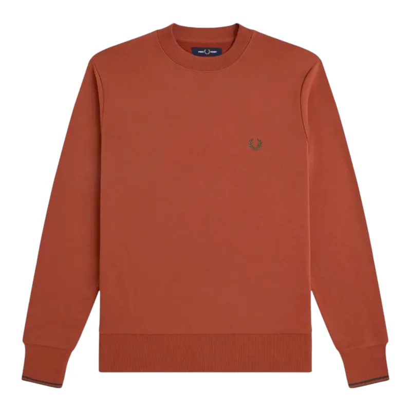 Fred Perry Crew Neck Sweatshirt Brandy