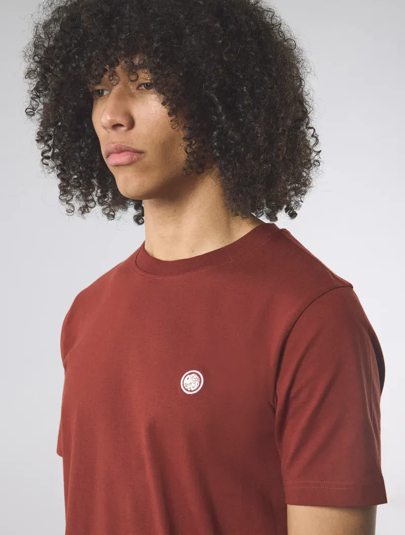 Pretty Green Mitchell T-shirt Dark Burgundy-3
