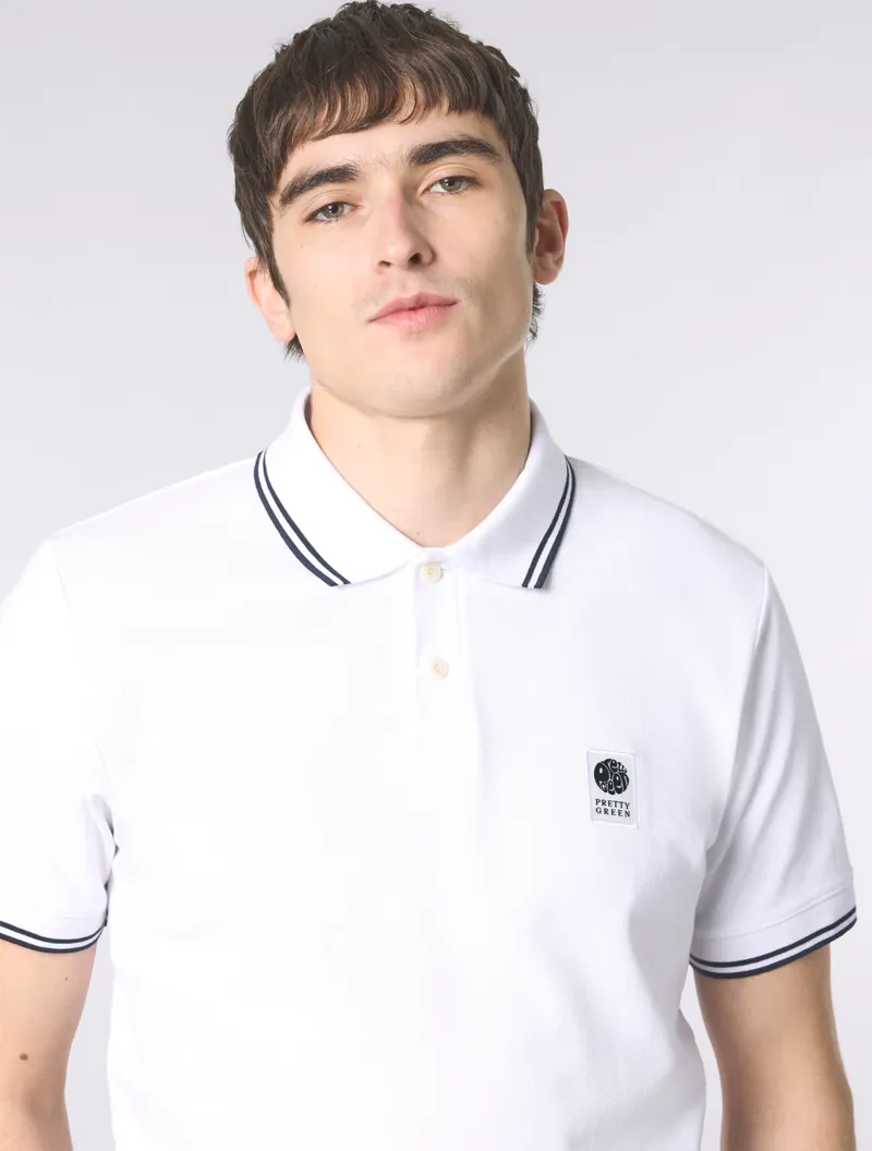 Pretty Green Rayner Polo White-4