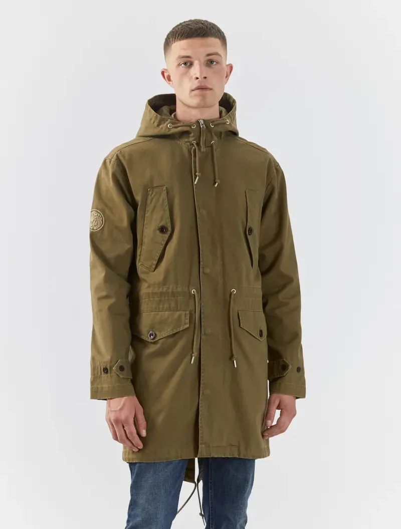 Pretty Green Cassette Parka Khaki XXL ONLY LAST ONE-1