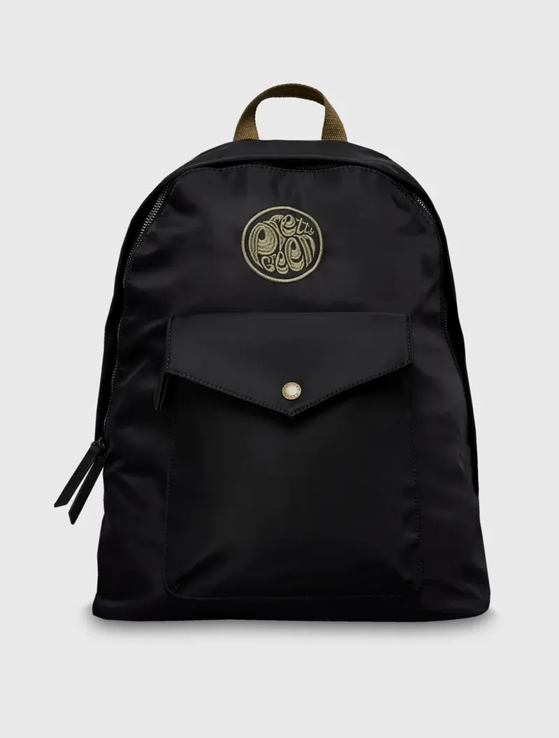 Pretty Green Openshaw Nylon Zip Backpack Black-6