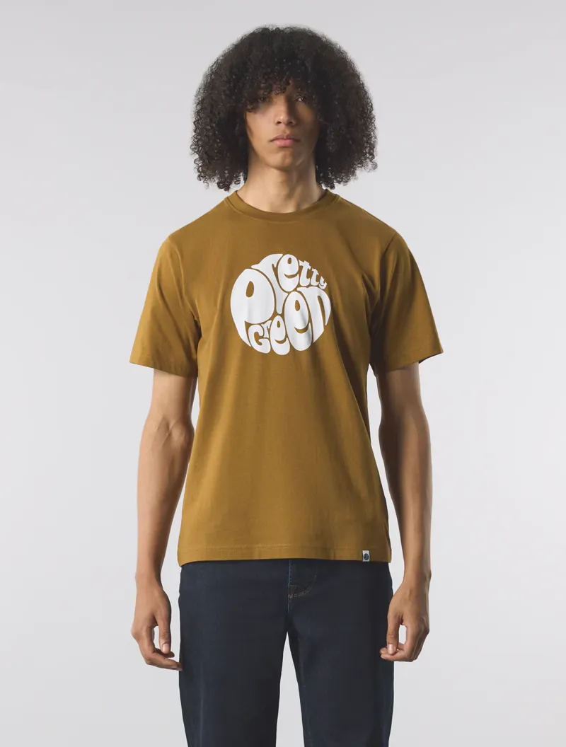 Pretty Green Gillespie Logo T-shirt Khaki-2