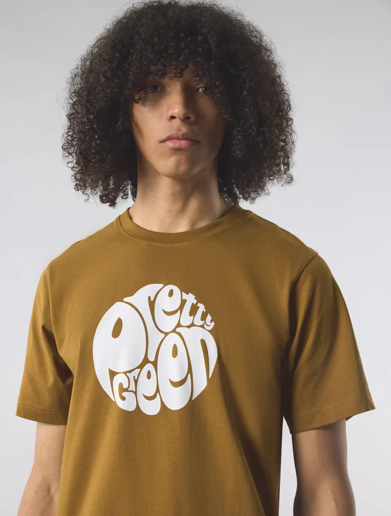 Pretty Green Gillespie Logo T-shirt Khaki-3