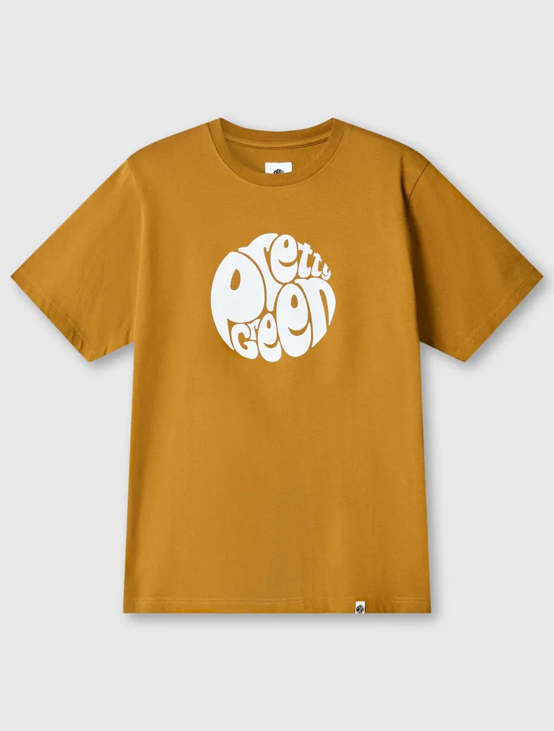 Pretty Green Gillespie Logo T-shirt Khaki-4