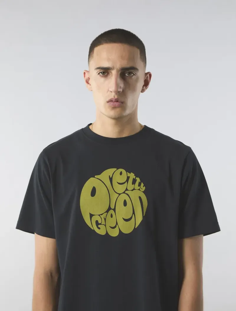 Pretty Green 15th Anniversary Gillespie Logo T-Shirt Black-1