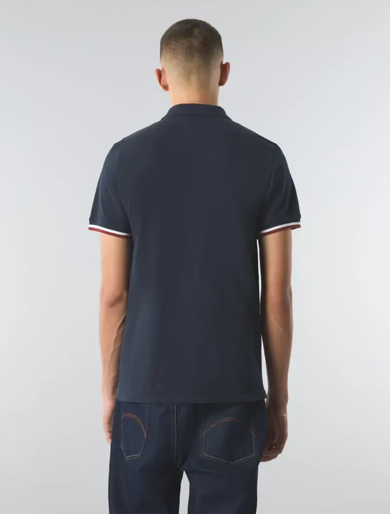 Pretty Green Live Forever Engineered Stripe Polo Navy  MEDIUM and XXL -3