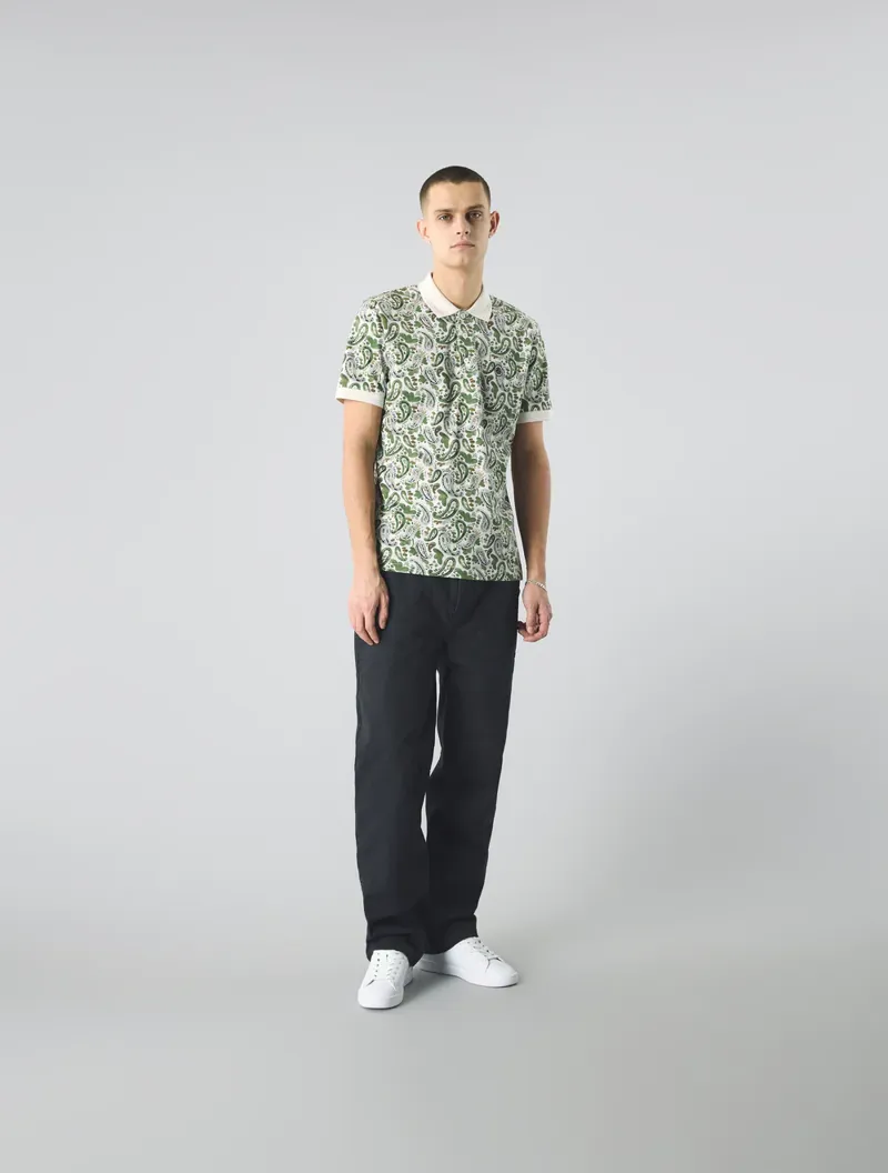 Pretty Green Aquarelle Paisley Polo Stone-1