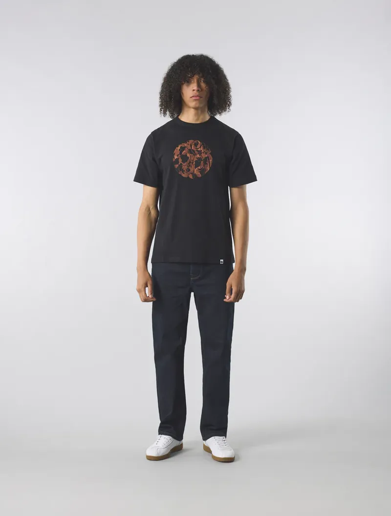 Pretty Green Brindle Logo T-Shirt Black-2