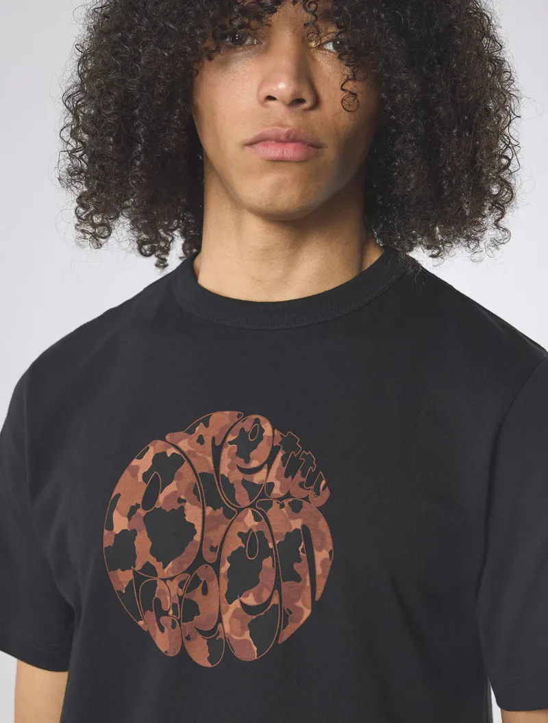 Pretty Green Brindle Logo T-Shirt Black-1