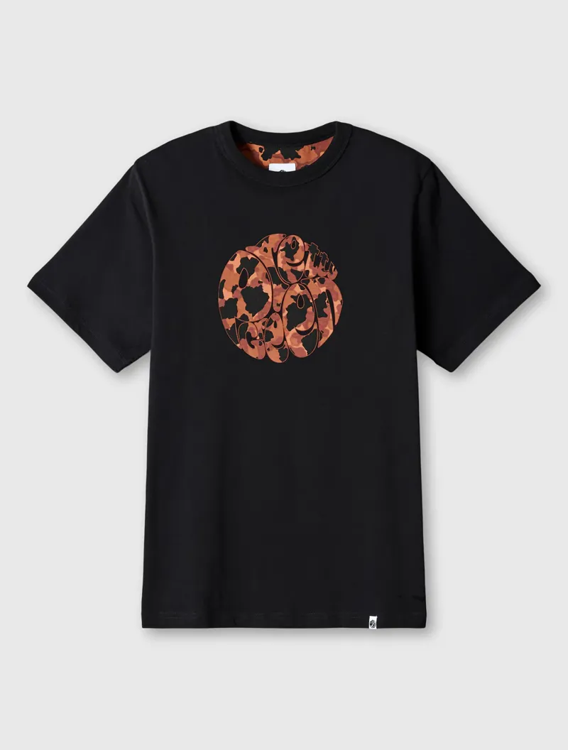 Pretty Green Brindle Logo T-Shirt Black-3