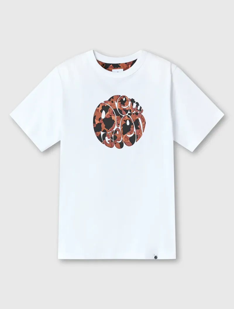 Pretty Green Brindle Logo T-Shirt White-3
