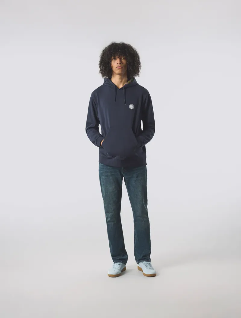 Pretty Green Lounge Hoodie Navy-1