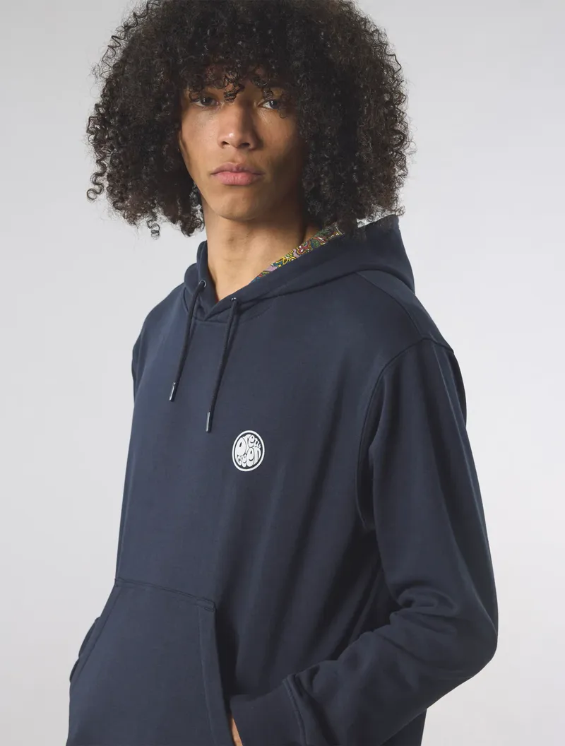 Pretty Green Lounge Hoodie Navy-5