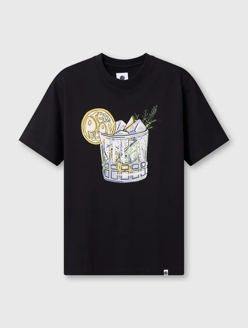 Pretty Green Gin and Tonic T Shirt Black-5