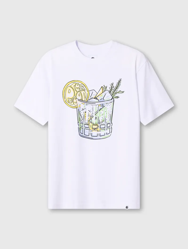 Pretty Green Gin and Tonic T Shirt White-5