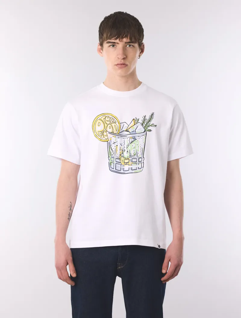 Pretty Green Gin and Tonic T Shirt White-2