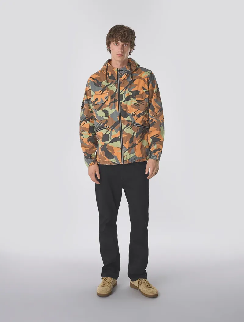 Pretty Green Rave Camo Hooded Jacket Multi-1