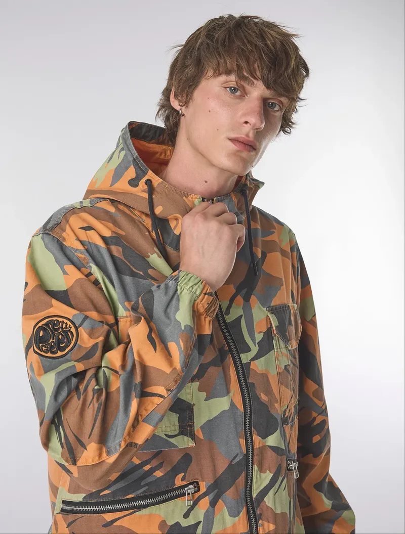 Pretty Green Rave Camo Hooded Jacket Multi-4