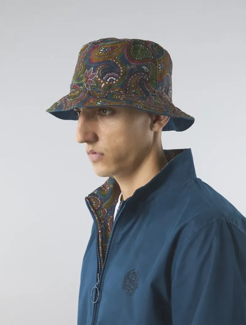 Pretty Green 15th Anniversary Reversible Paisley Bucket Hat Multi-6