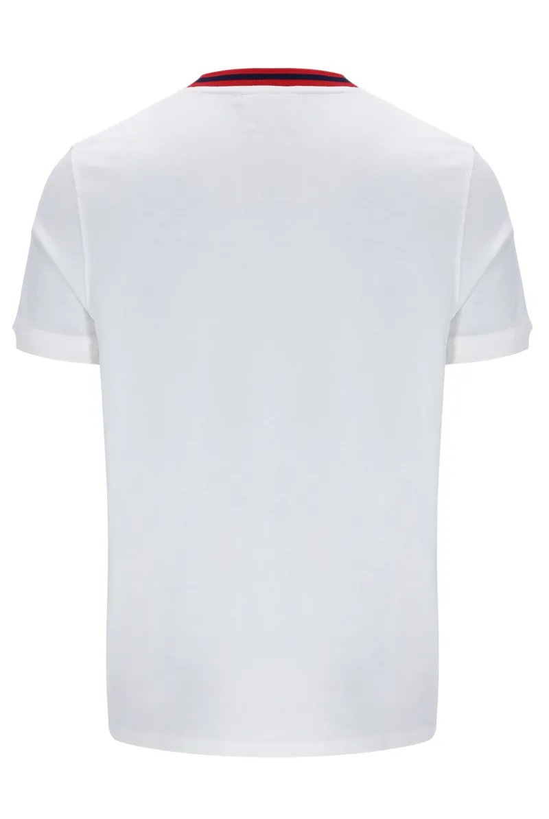  Sergio Tacchini Rainer FC T-Shirt White / Maritime / Adrenaline-7