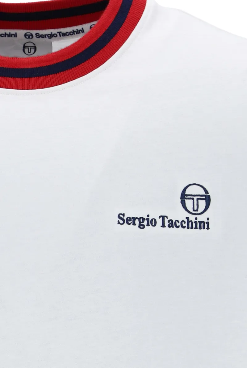  Sergio Tacchini Rainer FC T-Shirt White / Maritime / Adrenaline-2