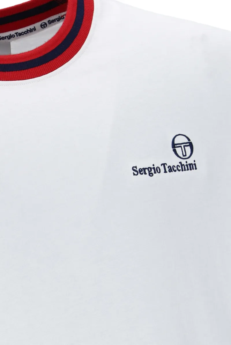  Sergio Tacchini Rainer FC T-Shirt White / Maritime / Adrenaline-3